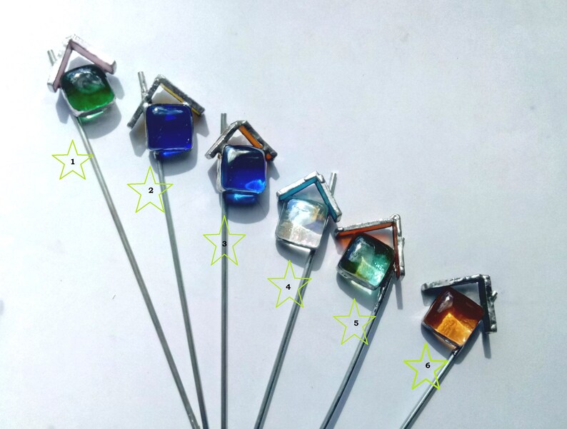 Unique fairy garden accessories Small Birdhouse stakes for Etsy