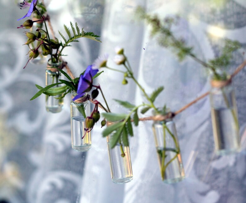 Recycled Glass Bottle Garland Flower Bud Vase for Wedding Etsy