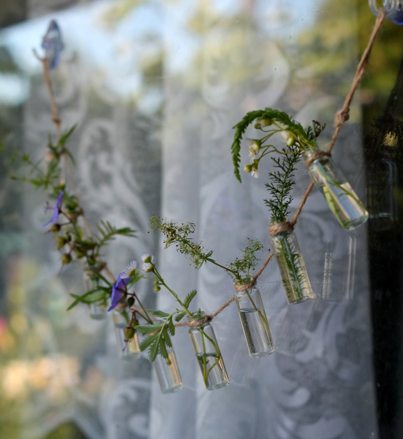 Recycled Glass Bottle Garland Flower Bud Vase for Wedding Etsy