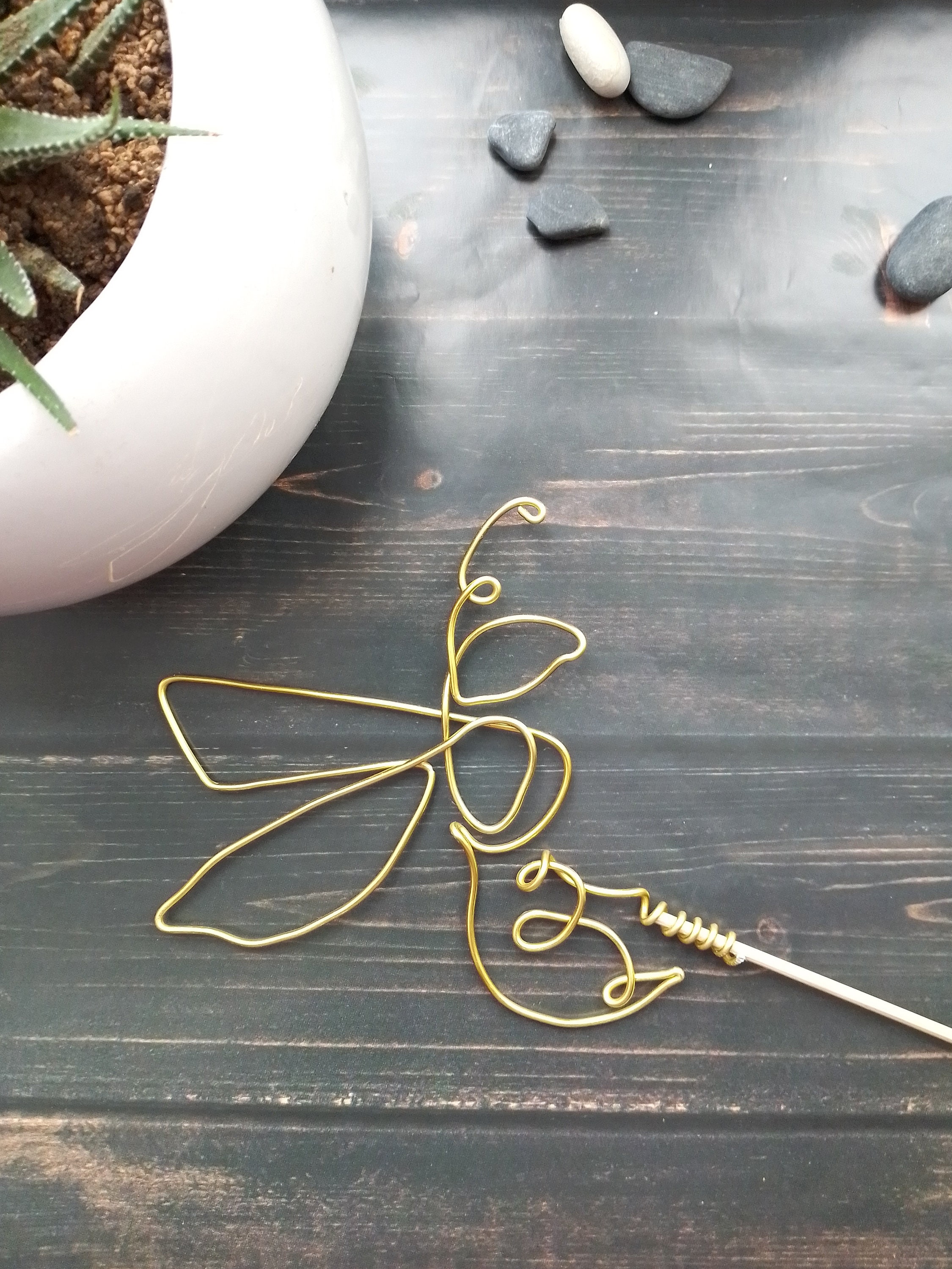 Wire Bee Decorative plant sticks Plant support stakes Small Etsy