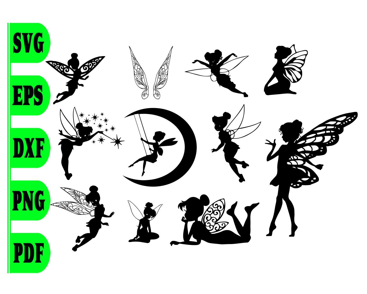 Download Tinkerbell SVG Png pdf dxf eps Tinkerbell cricut | Etsy