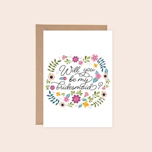 Imprimable Serez-vous ma proposition de demoiselle d'honneur, cadeau de mariage, fête de la mariée, amour, carte de voeux, téléchargement numérique instantané au format PDF