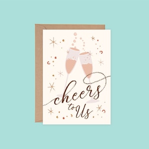 Champagne Toast Anniversary Card: Cheers to Us (Digital Download)