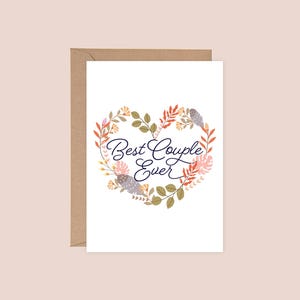 PARA IMPRIMIR Melhor Casal de Todos os Tempos Floral Boho Coração Parabéns Aniversário de Casamento Amor Cartão de Saudação Download Digital Instantâneo PDF