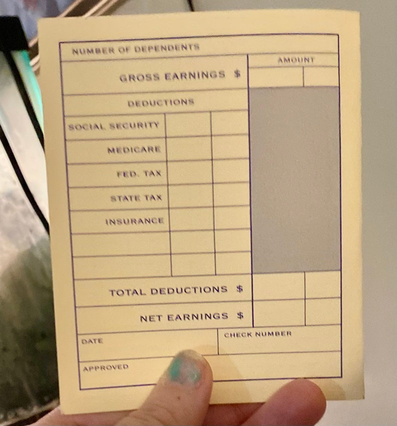 10 Pocket Time Cards Etsy