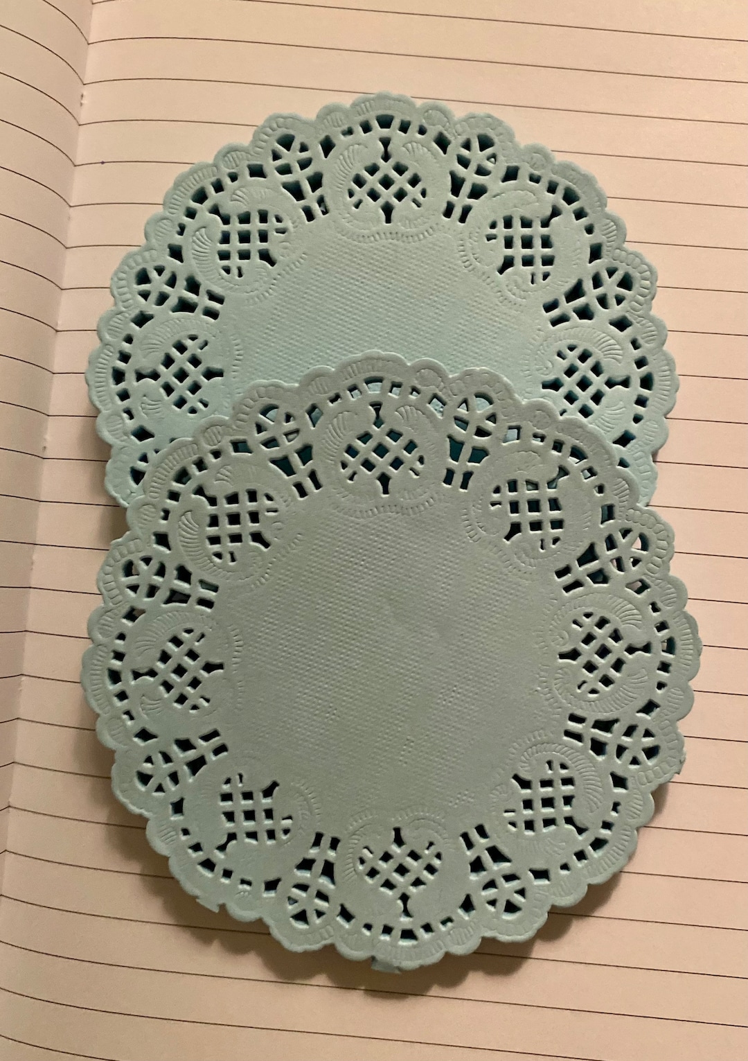 10 Light Blue Paper Doilies Etsy