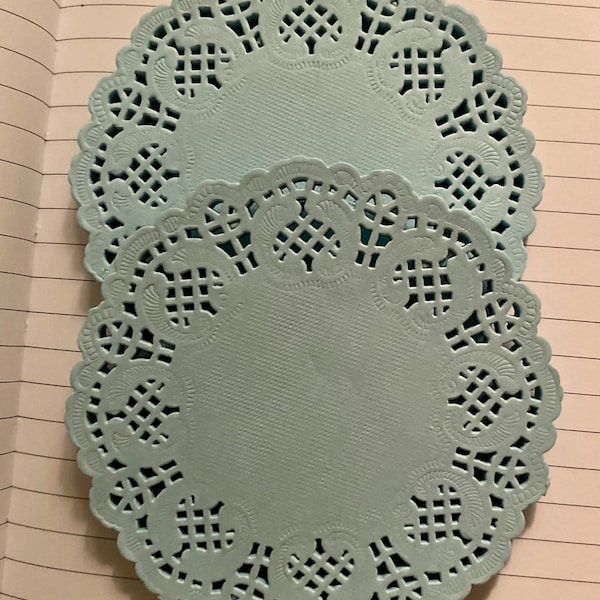 Blue Paper Doilies Etsy