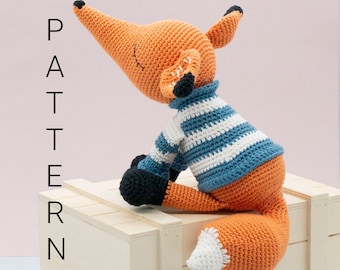 Amigurumi haakpatroon - Phil the Fox (ALLEEN IN HET ENGELS)