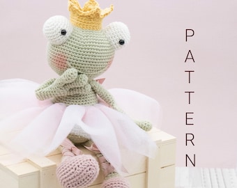 Amigurumi crochet pattern - Fran the ballerina frog (ENGLISH ONLY)