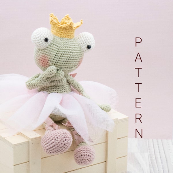 Amigurumi crochet pattern - Fran the ballerina frog (ENGLISH ONLY)