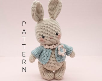 Amigurumi crochet pattern - Basil the bunny rabbit (ENGLISH ONLY)