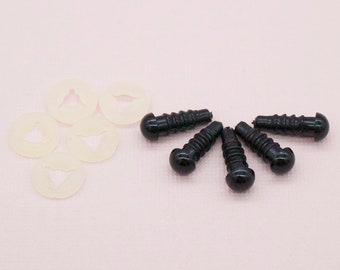 5 mm black plastic safety eyes (20 PAIRS) for craft, amigurumi, crochet, stuffed toys