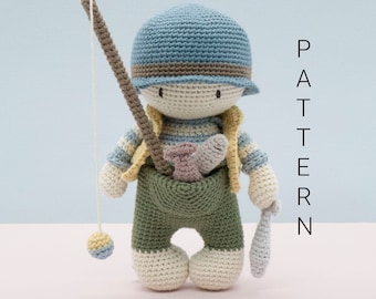 Amigurumi crochet pattern - Fisherman Doodah doll (ENGLISH ONLY)