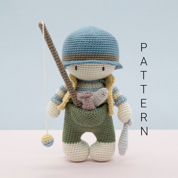 Amigurumi crochet pattern - Fisherman Doodah doll (ENGLISH ONLY)