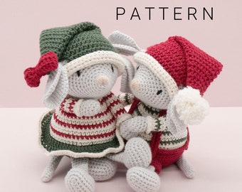 Amigurumi crochet pattern - Birger and Freja the mice (ENGLISH ONLY)