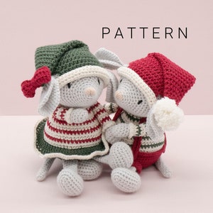Amigurumi crochet pattern Birger and Freja the mice ENGLISH ONLY image 1