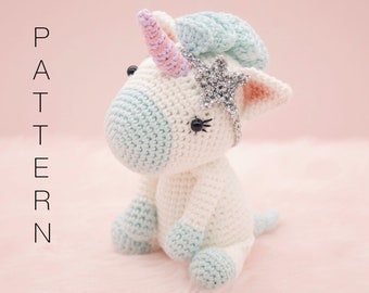 Amigurumi crochet pattern - Aurora the unicorn horse (ENGLISH ONLY)
