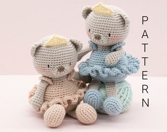 Amigurumi crochet pattern - Bitsy the ballerina teddy bear (ENGLISH ONLY)