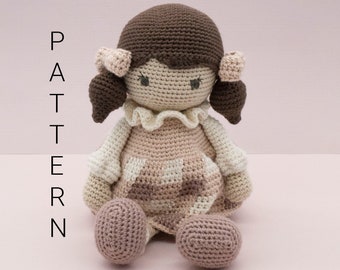 Amigurumi crochet pattern - Pip the doll (ENGLISH ONLY)