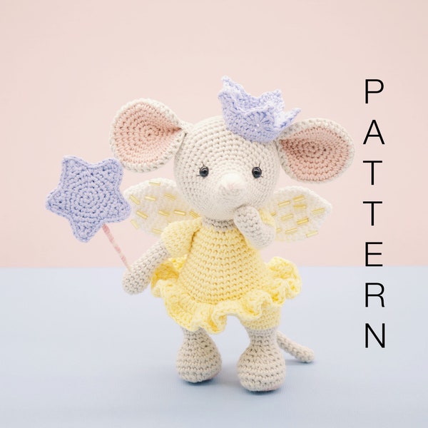 Amigurumi crochet pattern - Lucy the fairy princess mouse (ENGLISH ONLY)