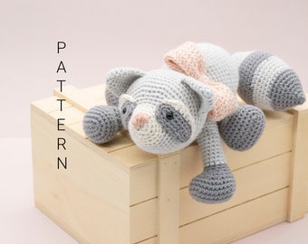 Amigurumi crochet pattern - Gracie the raccoon (ENGLISH ONLY)