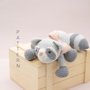 Amigurumi crochet pattern - Gracie the raccoon (ENGLISH ONLY)
