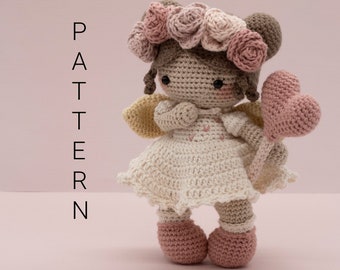 Amigurumi haakpatroon - Emma de liefdesfee (ALLEEN IN HET ENGELS)