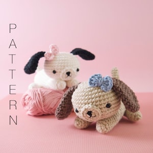 Patron Amigurumi au crochet - Chiots (EN ANGLAIS UNIQUEMENT)