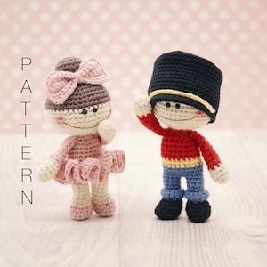 Amigurumi crochet pattern - The little doodah dolls Clara and the Nutcracker Prince (ENGLISH ONLY)