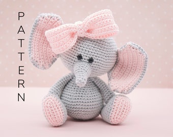 Amigurumi crochet pattern - Ellie the elephant (ENGLISH ONLY)