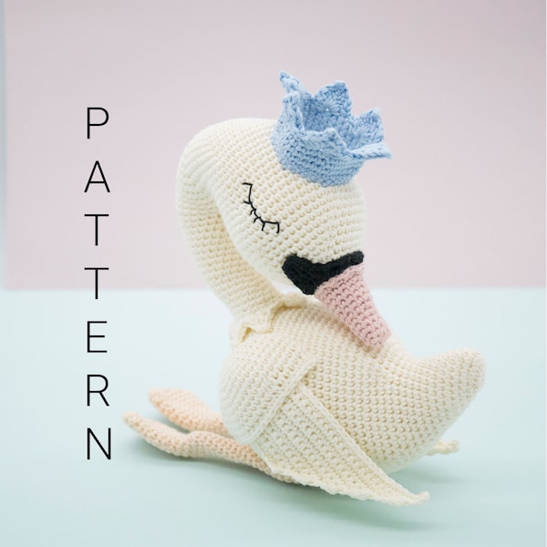Amigurumi crochet pattern - Victoria the swan bird from Amigurumi Treasures book (ENGLISH ONLY)