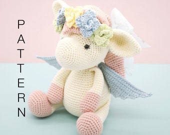 Amigurumi crochet pattern - Harriet the pegasus (ENGLISH ONLY)