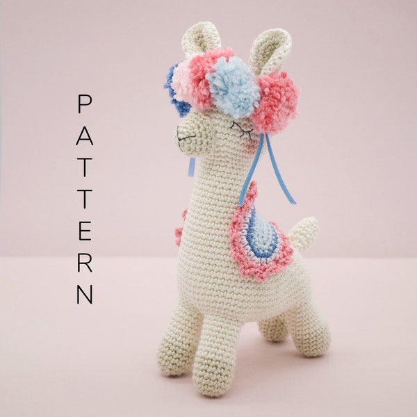 Amigurumi crochet pattern - Lara the llama (ENGLISH ONLY)