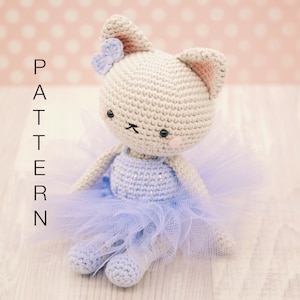 Amigurumi crochet pattern - Sylvie the ballerina kitten cat (ENGLISH ONLY)