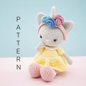 Amigurumi crochet pattern Ming the kitten cat from Amigurumi Treasures book (ENGLISH ONLY)