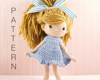 Amigurumi crochet pattern - Emmy-Lou doll (ENGLISH ONLY)