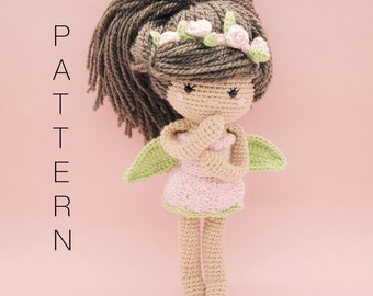 Amigurumi crochet pattern - Ava-Rose flower fairy doll (ENGLISH ONLY)