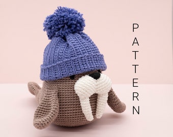 Amigurumi crochet pattern - Wally the walrus (ENGLISH ONLY)