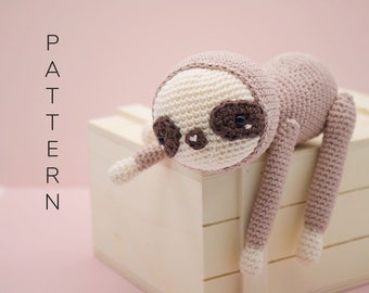 Amigurumi crochet pattern - Solomon the sloth (ENGLISH ONLY)