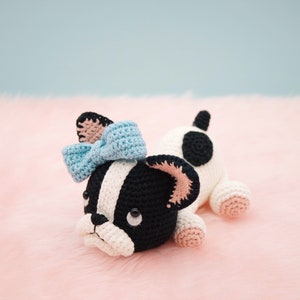 Amigurumi crochet pattern Belle the boston terrier puppy dog ENGLISH ONLY image 5