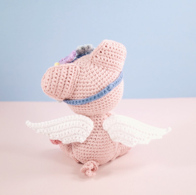 Amigurumi crochet pattern Pippa the pig angel ENGLISH ONLY image 4