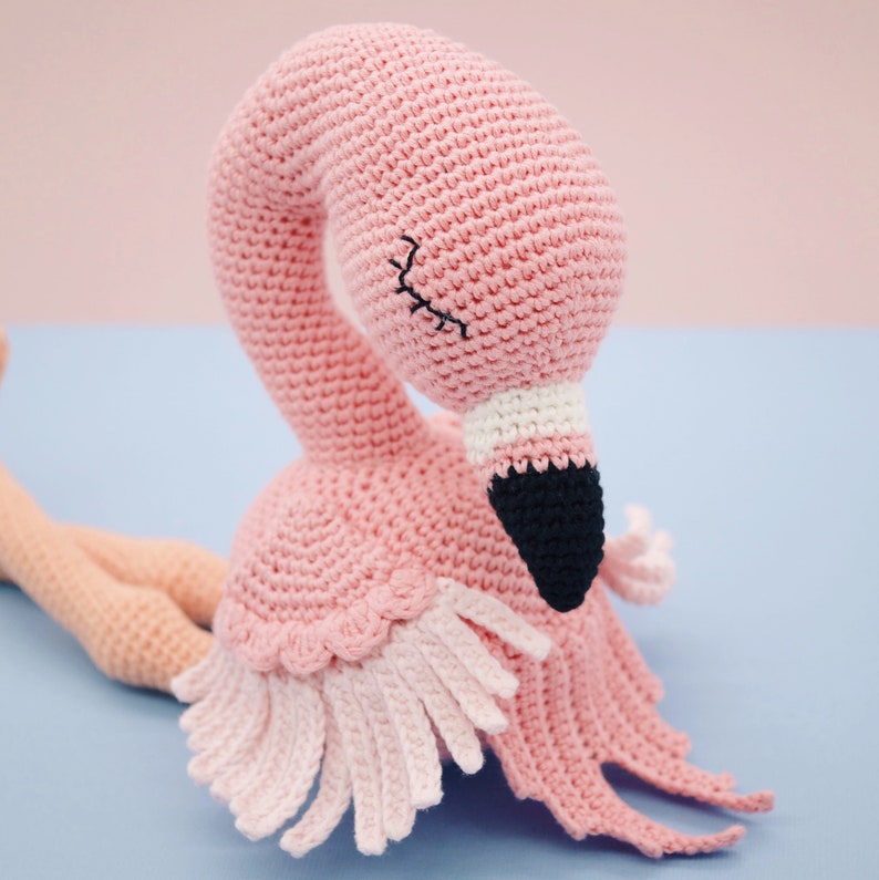 Amigurumi crochet pattern Flo the flamingo bird ENGLISH ONLY image 5