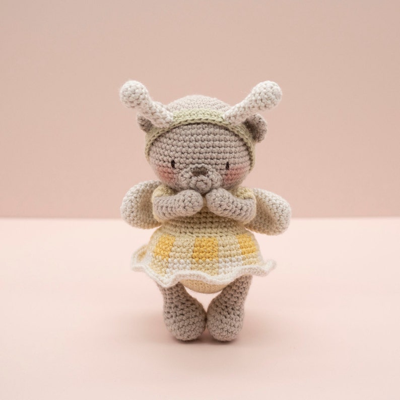 Amigurumi haakpatroon Bessie de teddybeer ALLEEN ENGELS afbeelding 3