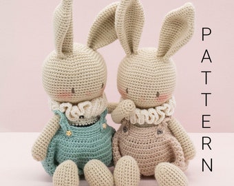 Amigurumi crochet pattern - Honey the bunny rabbit doll (ENGLISH ONLY)