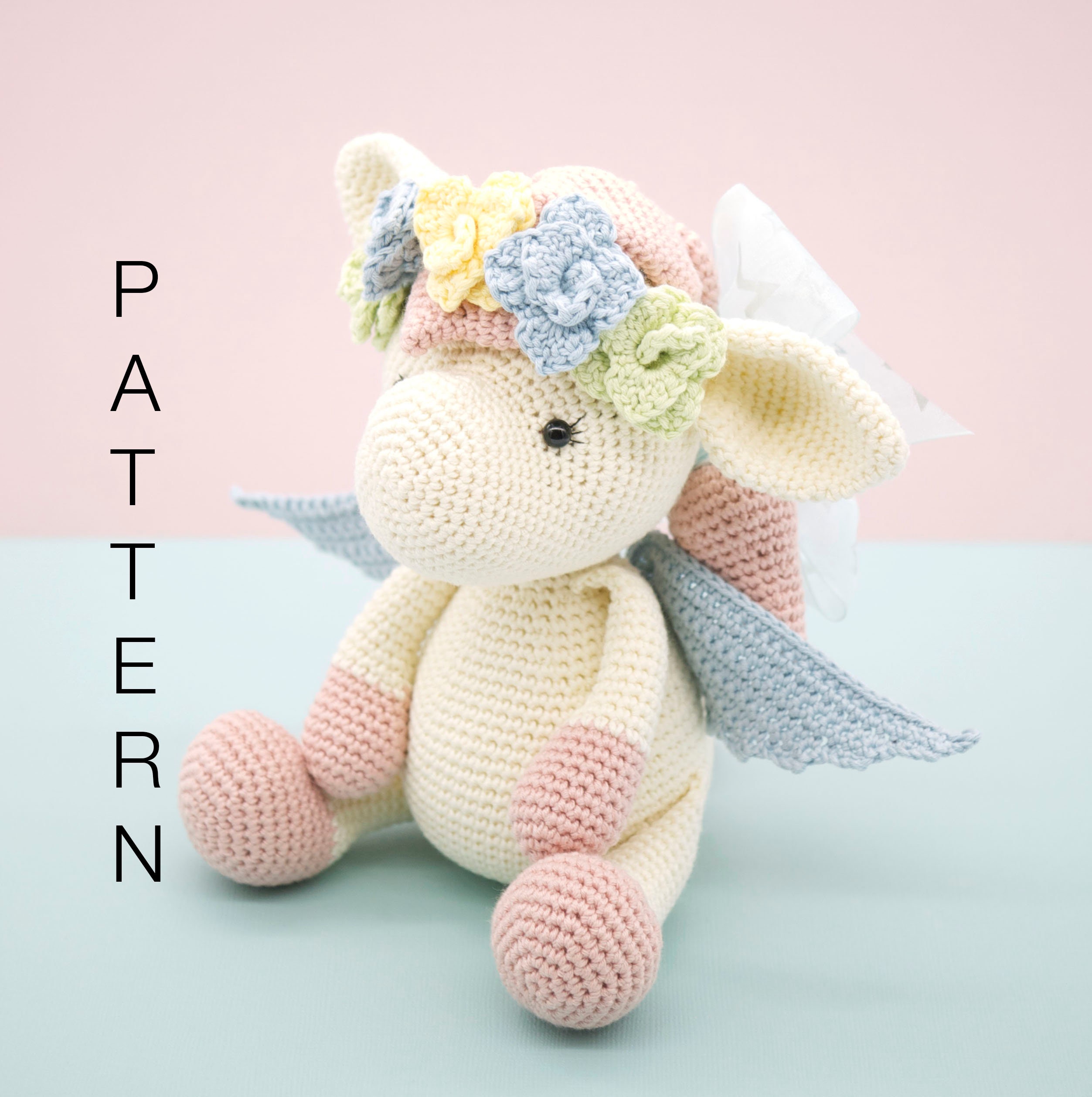 Amigurumi crochet pattern - Harriet the pegasus (ENGLISH ONLY)