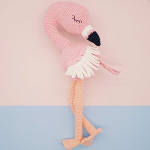 Amigurumi crochet pattern Flo the flamingo bird ENGLISH ONLY image 4