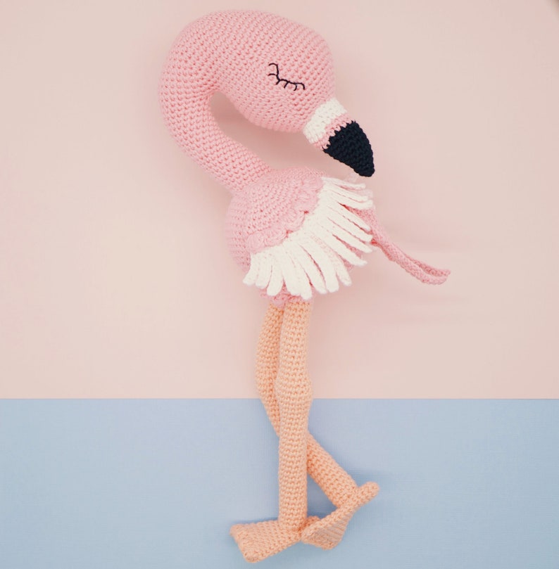 Amigurumi crochet pattern Flo the flamingo bird ENGLISH ONLY image 4