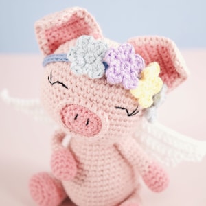 Amigurumi crochet pattern Pippa the pig angel ENGLISH ONLY image 5