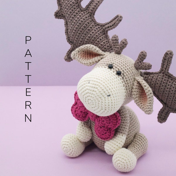 Amigurumi crochet pattern - Paddy the Irish Elk (ENGLISH ONLY)
