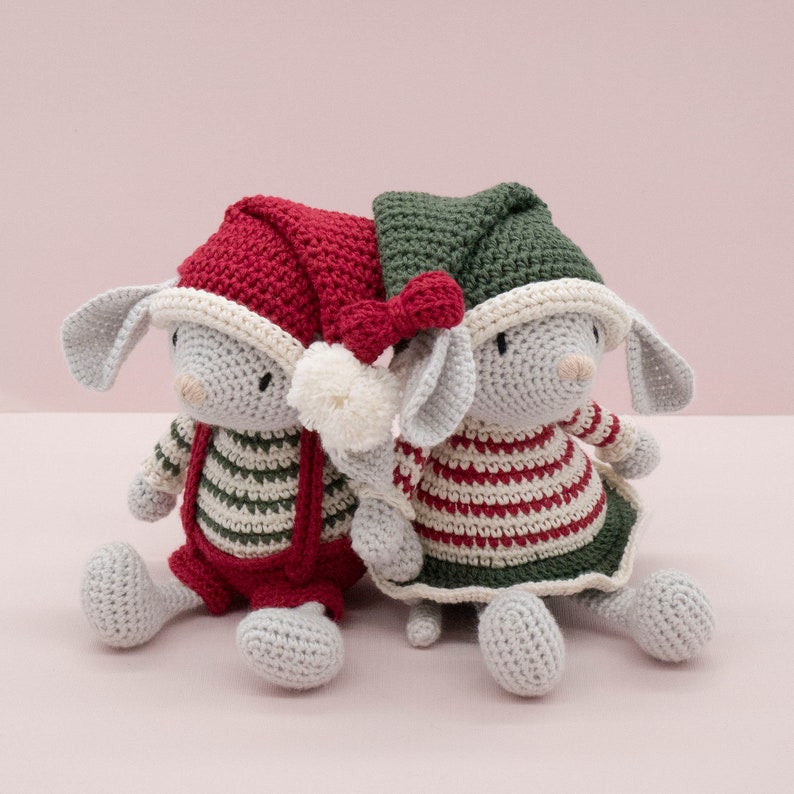 Amigurumi crochet pattern Birger and Freja the mice ENGLISH ONLY image 3